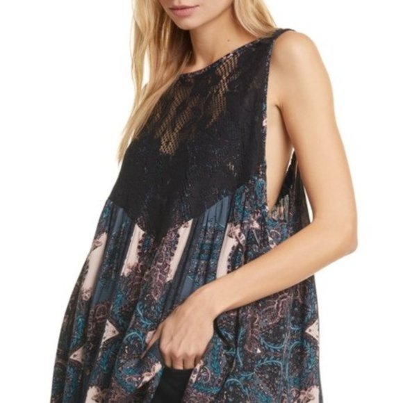 NWT Free People Count Me In Trapeze Black Combo - Picture 1 of 14